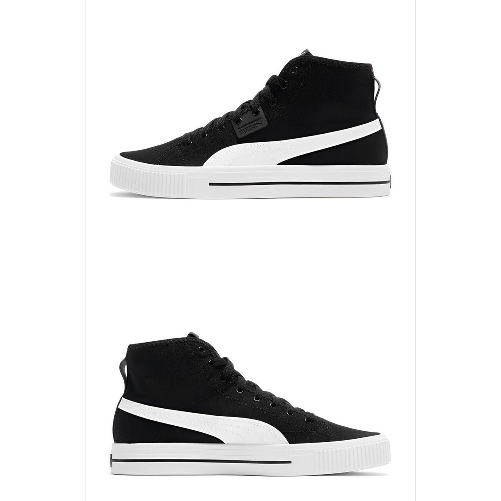 Men's Puma Ever Mid Lifestyle Casual Shoes Size 12 Style 385847-02 Black & White